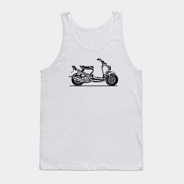 Ruckus Motorcycle Sketch Art Tank Top by DemangDesign